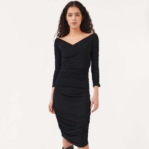 Baum Und Pferdgarten Jelisa off-shoulder ruched viscose long sleeve dress